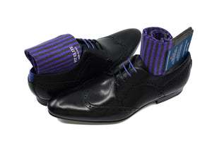 Men's purple socks for formal and casual wear, made in Italy